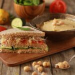 Sandes de grão com pepino
