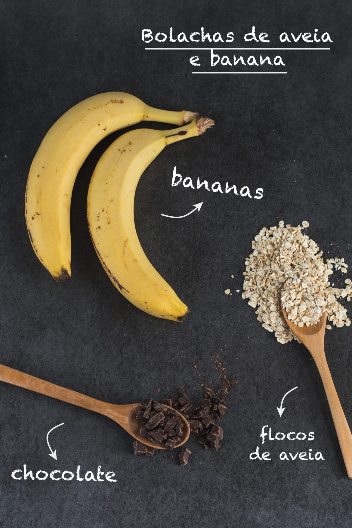 ingredientes bolacha de aveia e banana