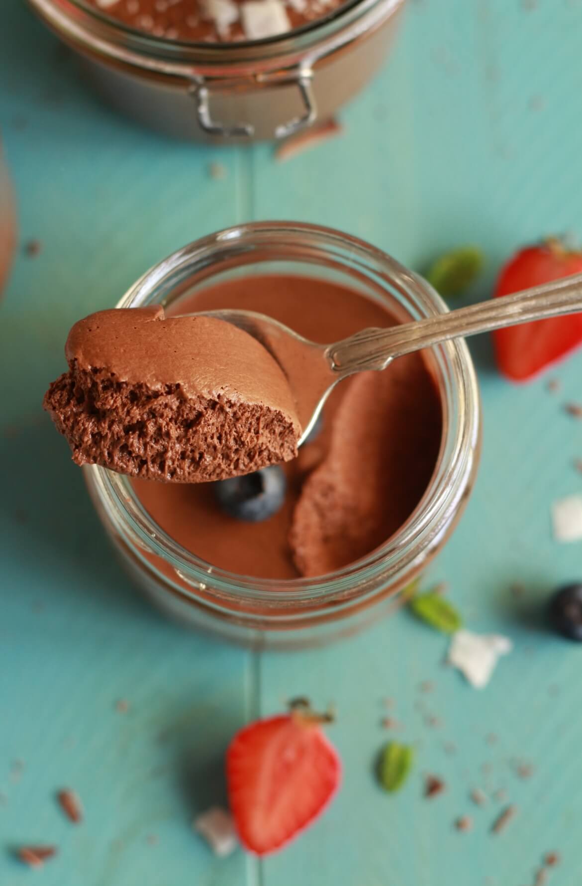 Mousse de chocolate vegan com 2 ingredientes